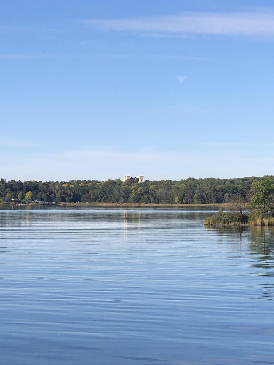 Bogesund Castle behind water Sweden